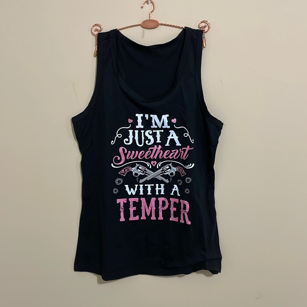 Letter Print Tank Top, Sleeveless Casual Top For Summer & Spring Women's Clothin
